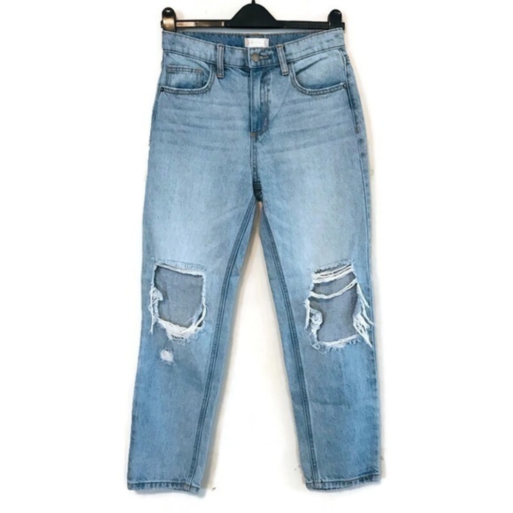Altar’d State Distressed Light Wash High Rise Tapered Leg Jeans Women’s Size 25